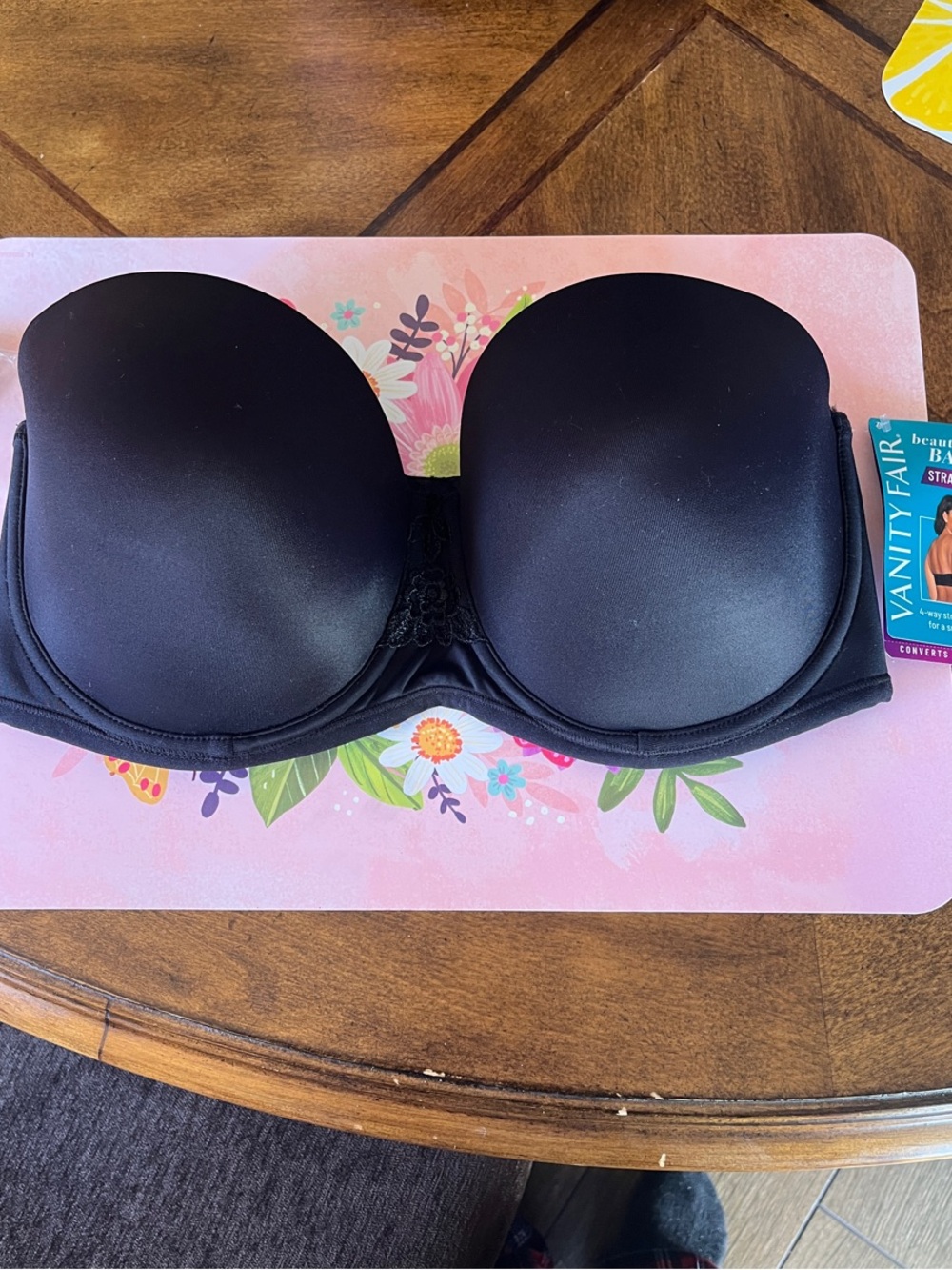 Vanity Fair Black Strapless Smooth Molded Bra